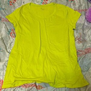 lime green and yellow shirts. NO (no boundaries)